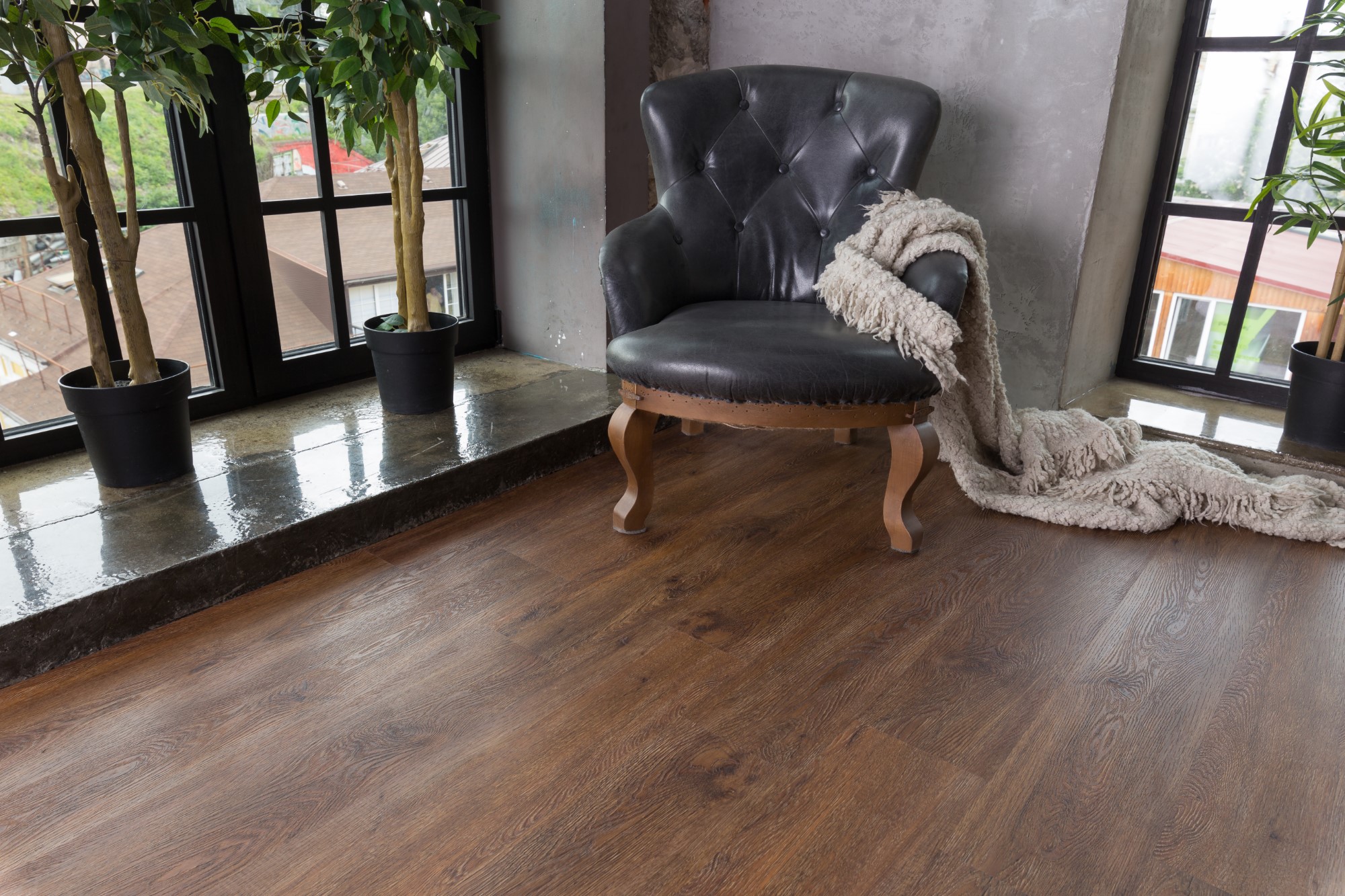 Кварцвиниловая плитка Aqua Floor Нано/ Nano AF3207N 1221x180 Дуб Светлый замковый кварц винил напольный