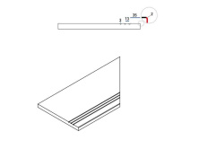 Бортик правый Италон Магнетик Х2/ Magnetique X2 Dark 30x60