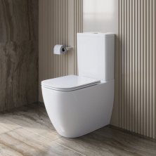 Унитаз-компакт безободковый BelBagno Luce BB2197CP-TOR/SC, бачок BB2197T с крышкой-сиденьем микролифт