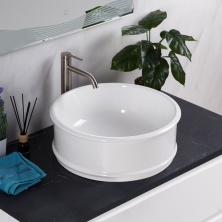 Раковина керамическая накладная круглая BelBagno BB1383