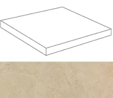 Ступень угловая Атлас Конкорд Италия Марвел/ Marvel Beige Scalino Angolare ASMW 33x33