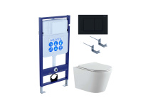 Set AQUATEK ВЕГА (рама AQUATEK Standard INS-0000012 с звукоиз.прокладкой+крепеж KKI-0000002+кнопка KDI-0000012+унитаз ВЕГА AQ1905-00 с крышкой-сиденьем soft-close)