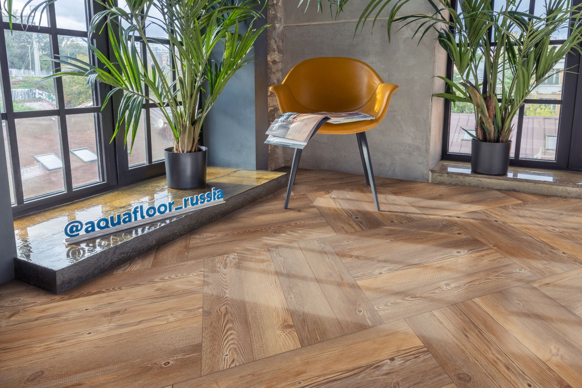 Кварцвиниловая плитка Aqua Floor Спейс Паркет Лайт/ Space Parquet Light AF4501PQL 610x122 Дуб Светлый замковый кварц винил напольный