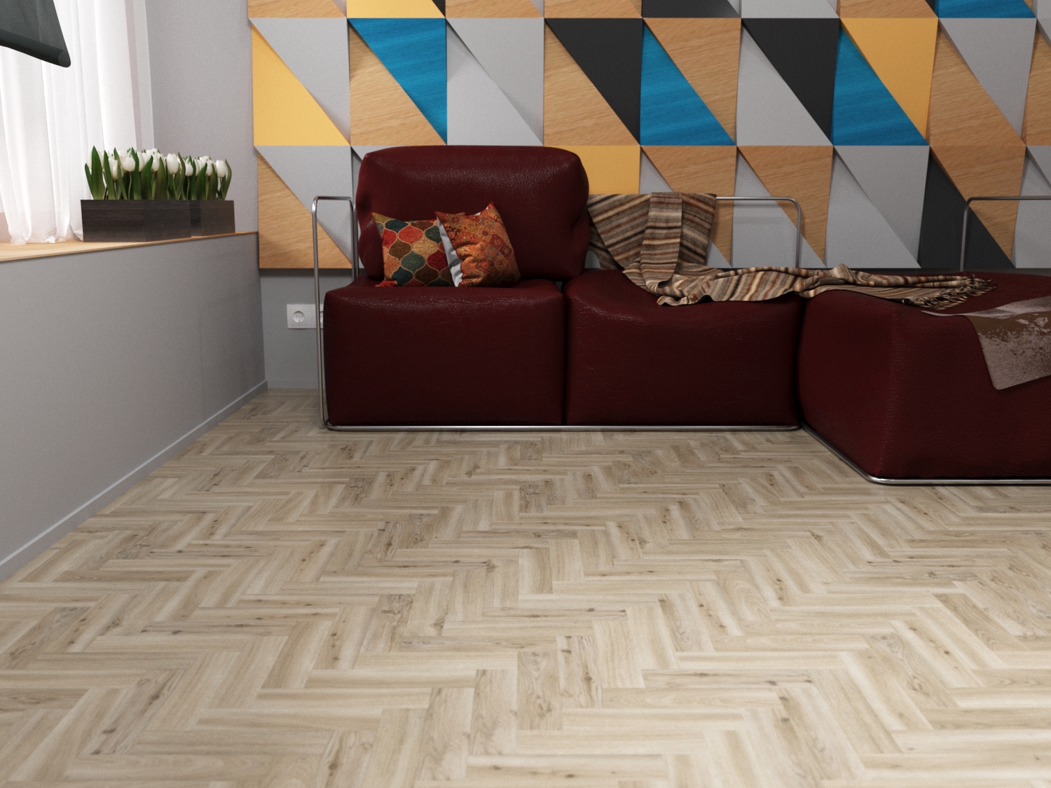 Кварцвиниловая плитка Fine Floor Craft Small Plank FF-414 Дуб Шер кварц винил напольный