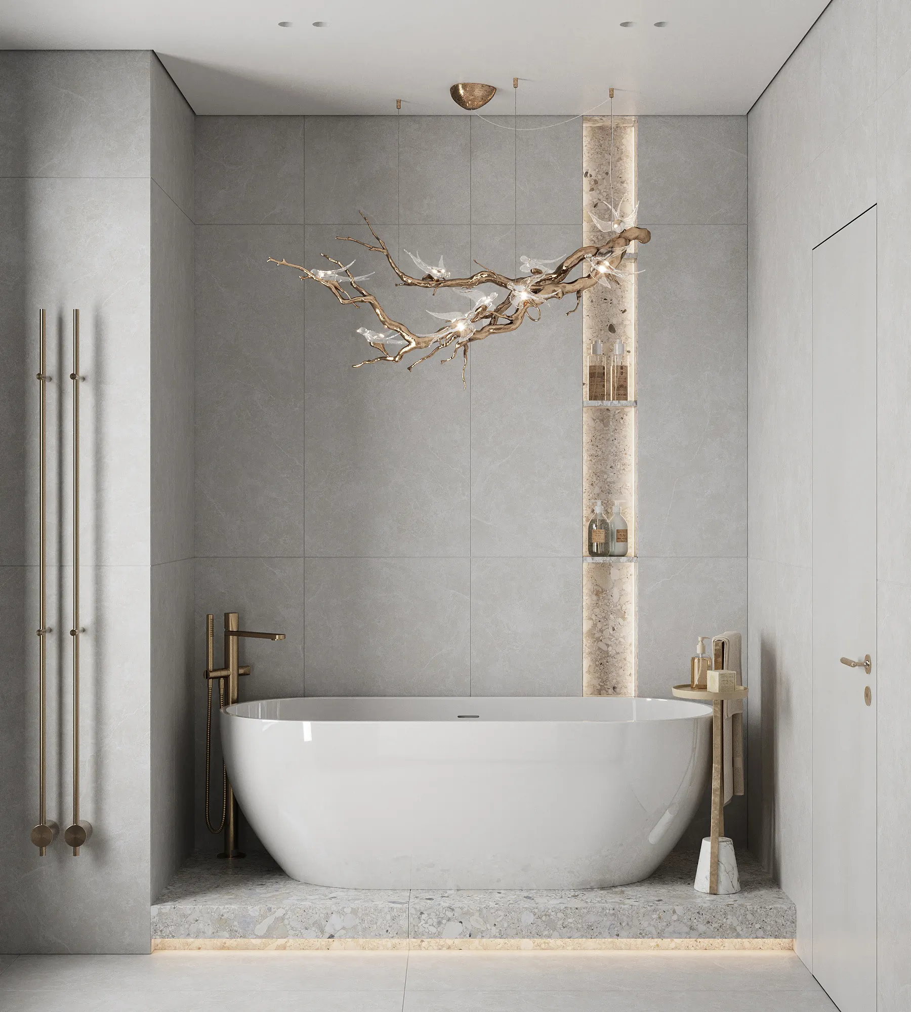 Керамогранит Креанза SL1003-A Oviedo Silver Solido 60x120 серый