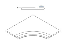 Бортик с выемкой закругленный Италон Рум X2 Black 60x60