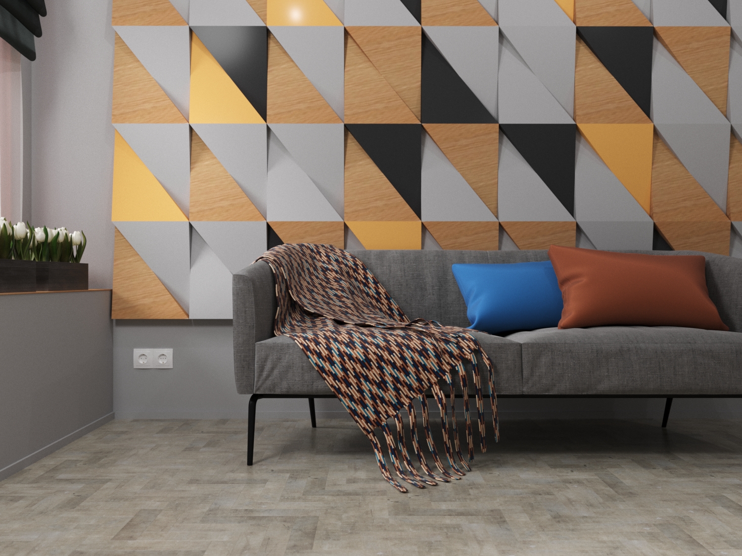 Кварцвиниловая плитка Fine Floor Craft Small Plank FF-414 Дуб Шер кварц винил напольный