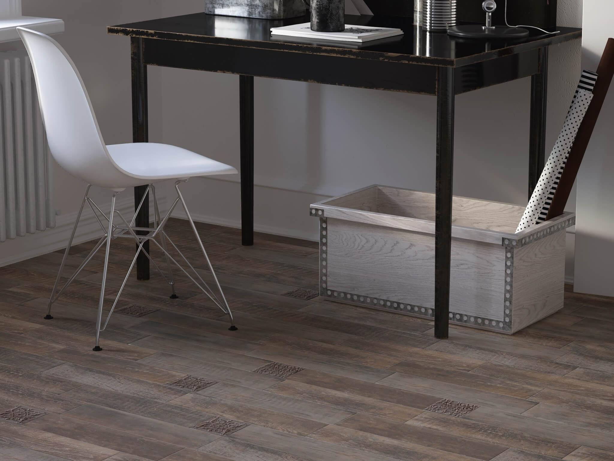 Вставка Kerama Marazzi STG\C482\SG1550 Браш Вуд коричневый тёмный 9,9x9,9