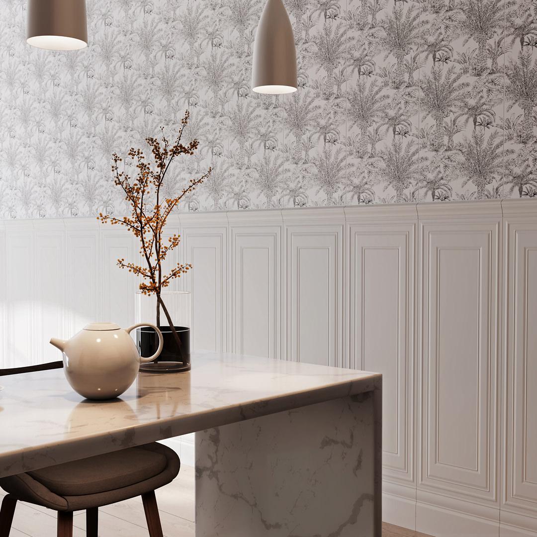 Бордюр Kerama Marazzi Синтра Багет белый матовый обрезной 7.3x40 BLF008R