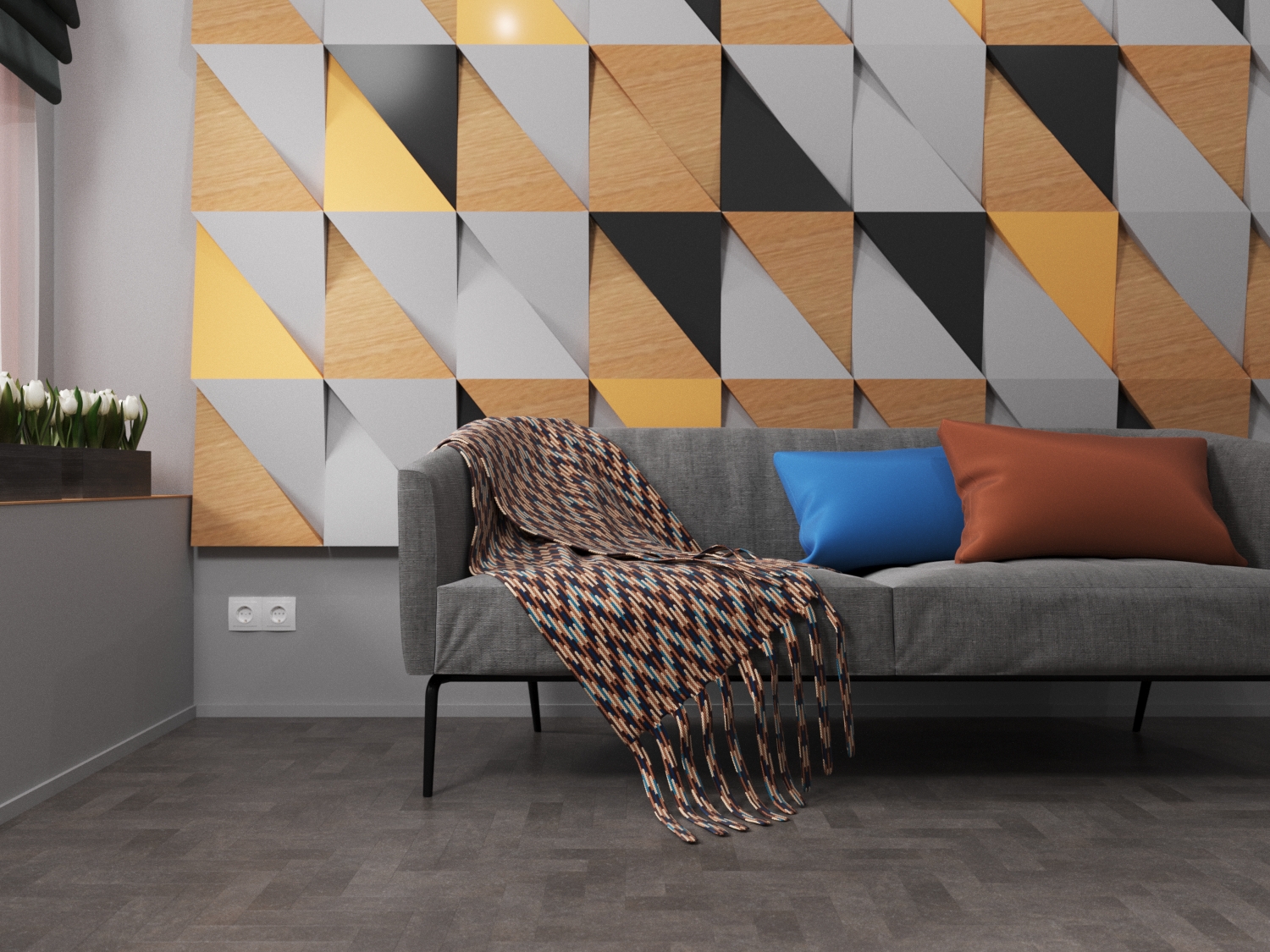 Кварцвиниловая плитка Fine Floor Craft Small Plank FF-414 Дуб Шер кварц винил напольный