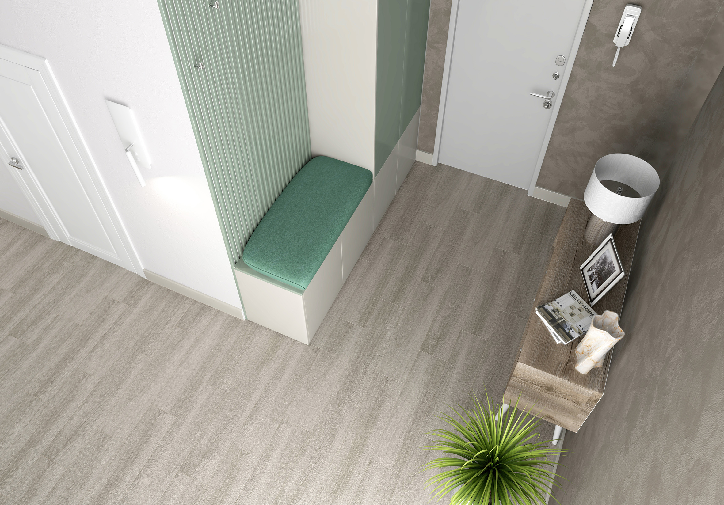 Керамогранит (SG706590R) Laparet Madera белый 20x80 матовый