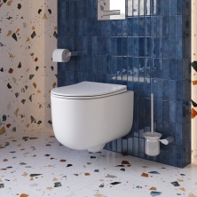 Унитаз подвесной безободковый BelBagno Soft BB084CH-TOR/SC с крышкой-сиденьем микролифт