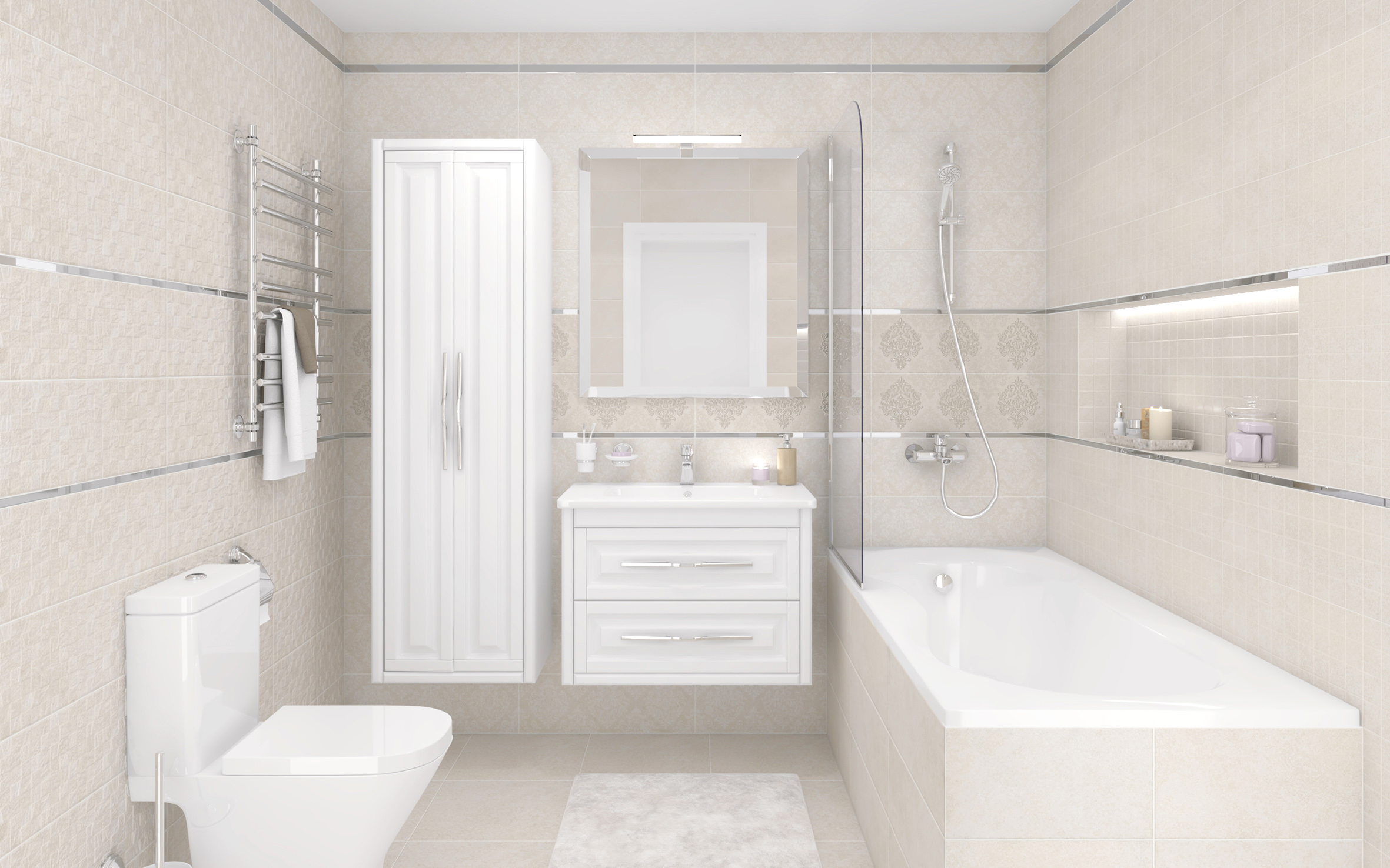 Декор (60004) Laparet Atria ванильный 20x60 матовый