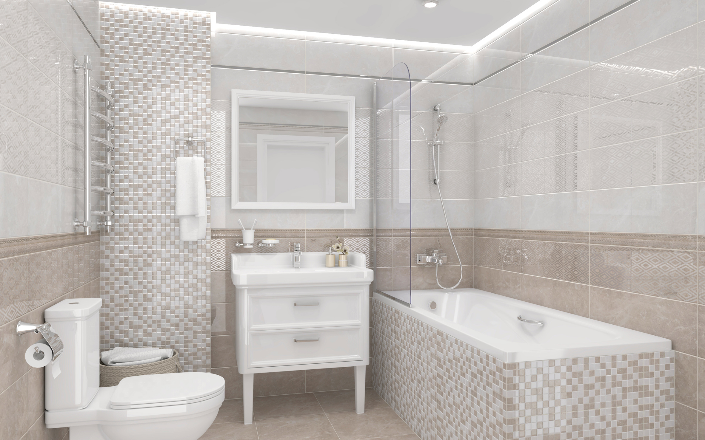 Мозаика (MM60059) Laparet Elektra мозаичный 20x60 глянцевый