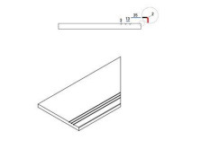 Бортик правый Италон Контемпора Х2/ Contempora X2 Carbon 30x60
