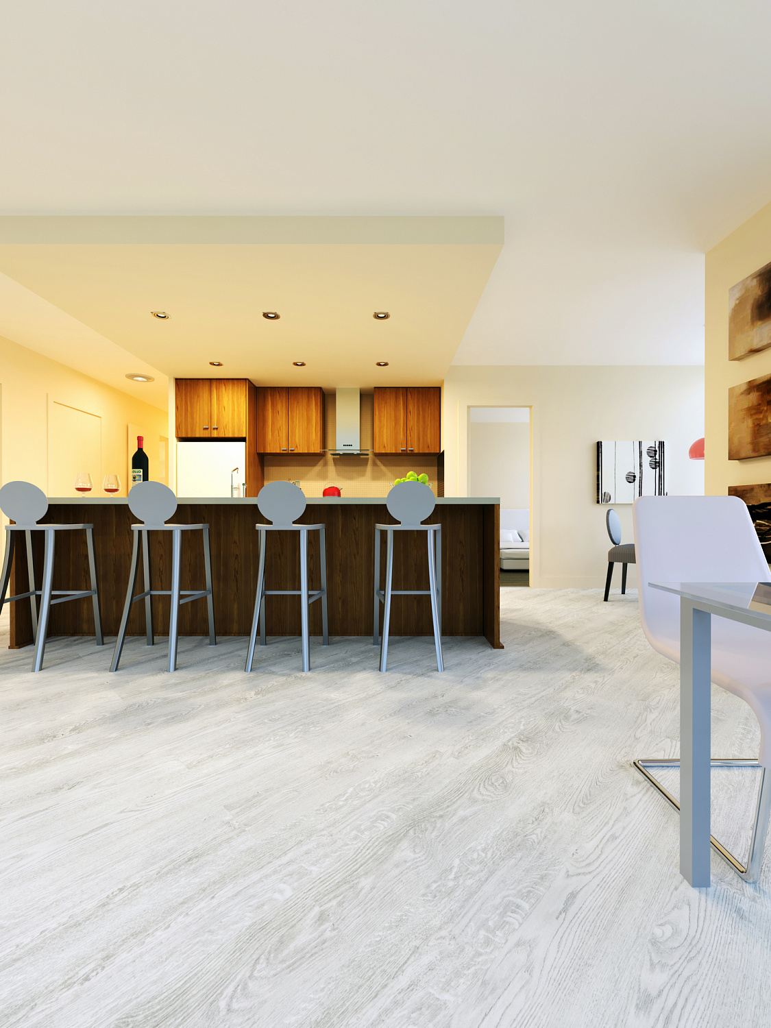 Кварцвиниловая плитка Fine Floor Light FF-1377 Дуб Веллингтон кварц винил напольный