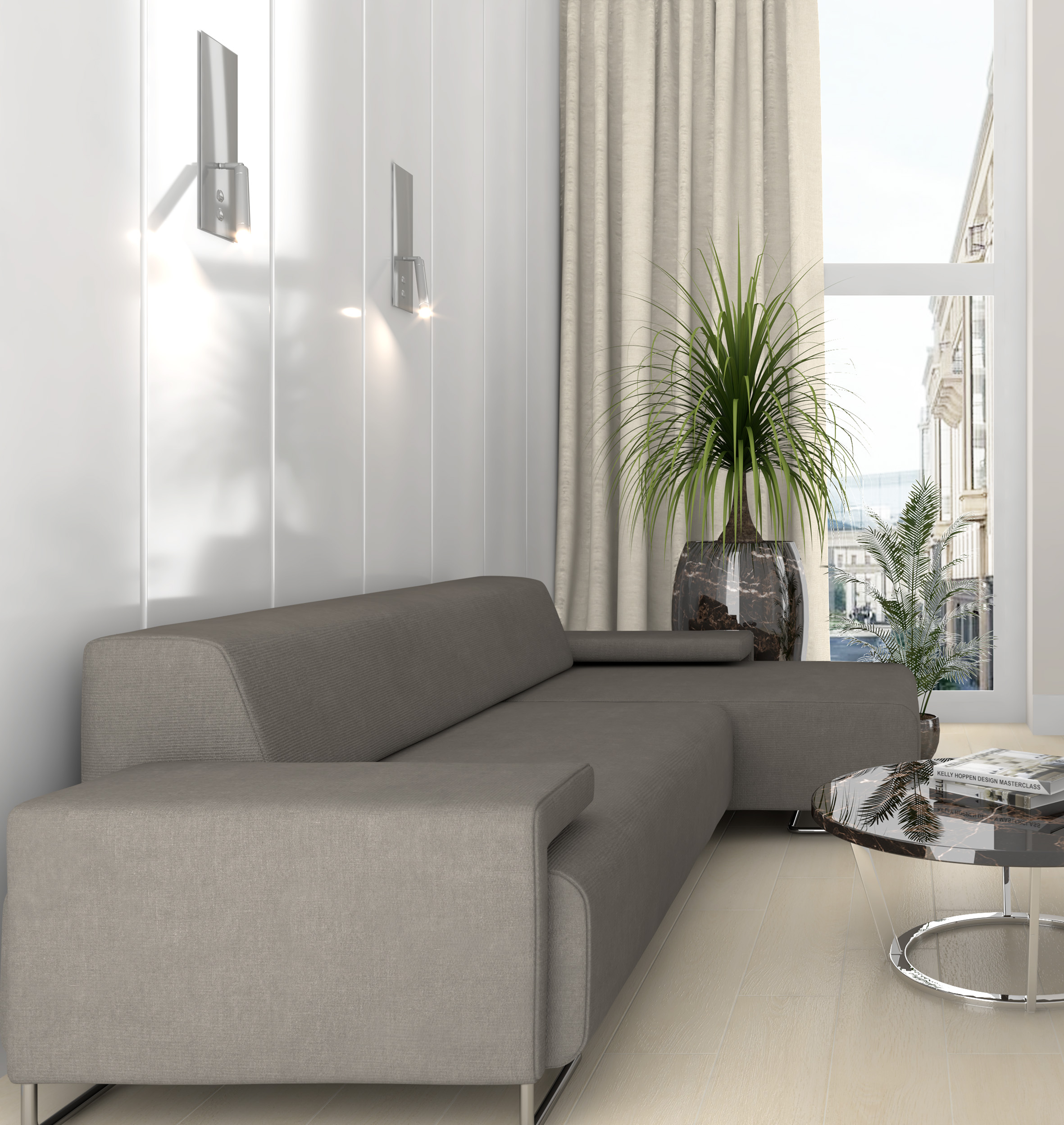 Керамогранит (SG706590R) Laparet Madera белый 20x80 матовый