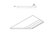 Бортик с выемкой закругленный левый Италон Контемпора Х2/ Contempora X2 Pure 30x60