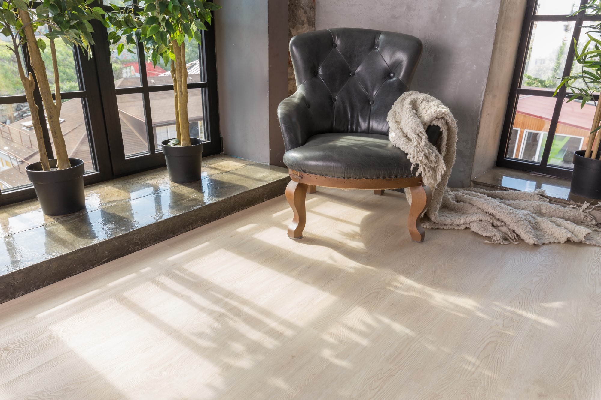 Кварцвиниловая плитка Aqua Floor Нано/ Nano AF3207N 1221x180 Дуб Светлый замковый кварц винил напольный