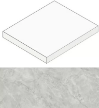 Ступень угловая Атлас Конкорд Италия Marvel Grey Cloud Scalino Angolare Silk AGJL 37.5x37.5