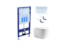 Set AQUATEK КЛАССИК cm (рама AQUATEK Standard INS-0000012 с звукоиз.прокладкой+крепеж KKI-0000002+кнопка KDI-0000009+унитаз КЛАССИК AQ1112-00 с крышкой-сиденьем soft-close)