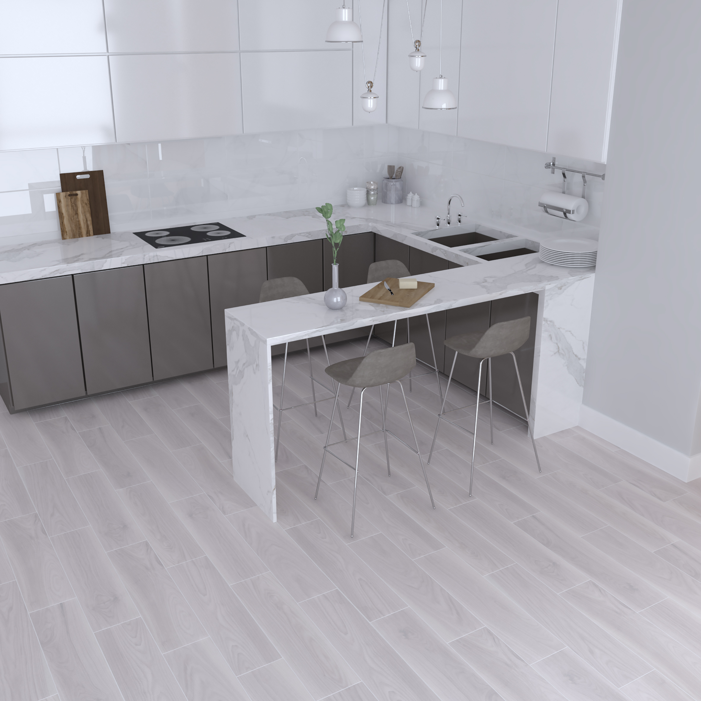 Керамогранит (SG708090R) Laparet Albero мокко 20x80 матовый