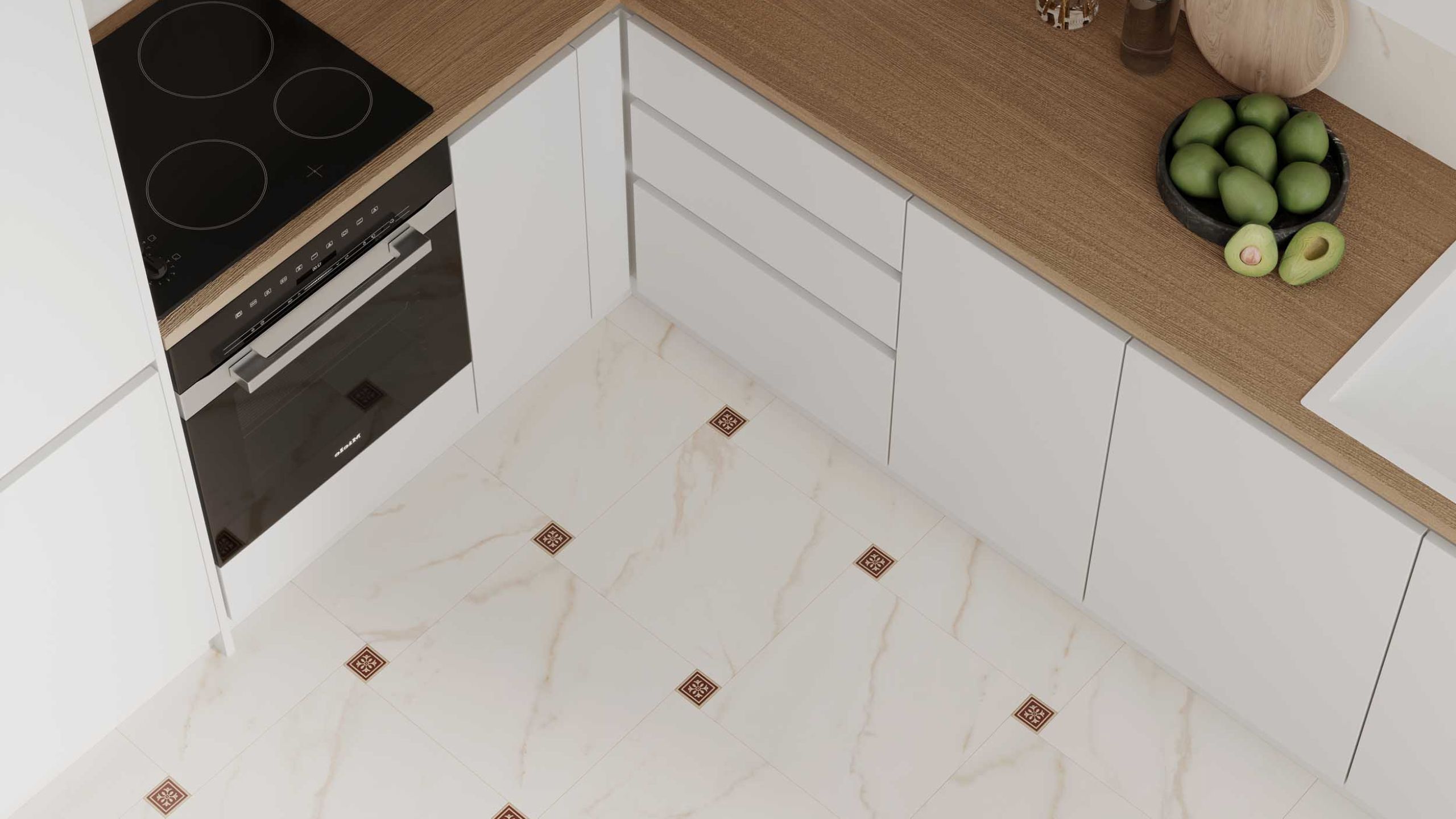 Керамогранит Estima Melody City MO02 40.5x40.5 белый