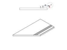 Бортик левый Италон Дженезис X2 Silver 30x60