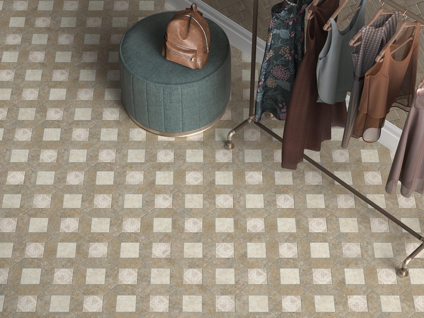 Вставка Kerama Marazzi OS\A127\1327 Декор Брюссель 1 матовая 9,8x9,8