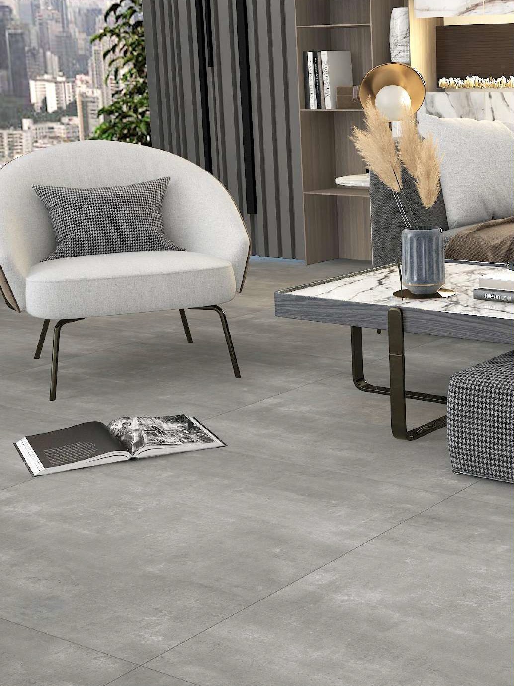 Керамогранит Novin Ceram Samanta Gray Dark X8134M34 серый 60x120