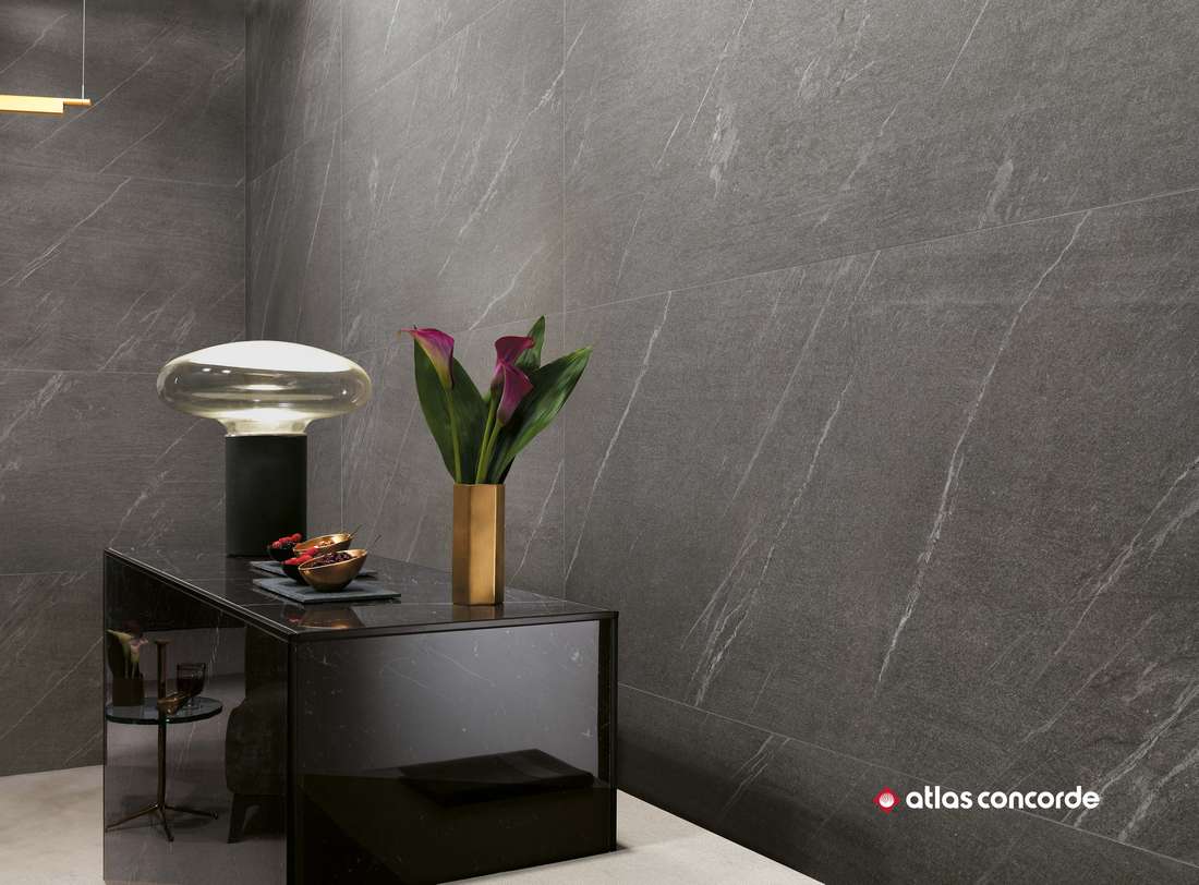 Керамическая плитка Атлас Конкорд Италия Марвел Стоун/ Marvel Stone Cream Prestige Shiny 40x80 9MSI