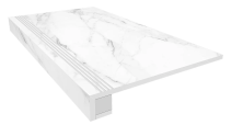 Комплект Estima SM01 Ametis Supreme Platinum (Ступень 33x120 непол. прямоугол. бортик с насечками + Подступенок 14,5x120)