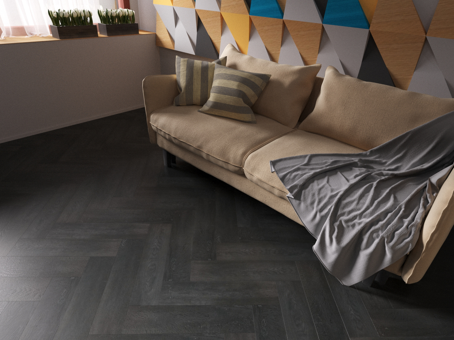 Кварцвиниловая плитка Fine Floor Craft Short Plank FF-016 Дуб Виндзор кварц винил напольный