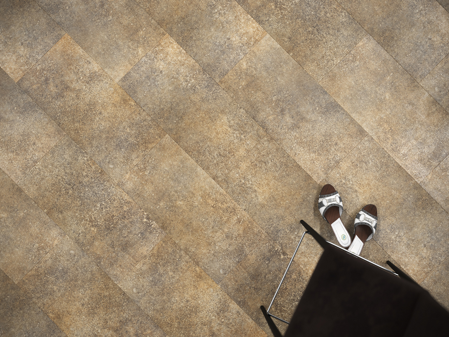 Кварцвиниловая плитка Fine Floor Stone FF-1445 Дюранго клеевой кварц винил напольный