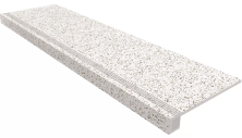 Комплект Estima CM00 Cosmos White (Ступень 33x120 непол. прямоугол. бортик с насечками + Подступенок 14,5x120)