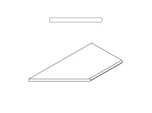 Бортик закругленный левый Италон Рум X2 Black 30x60