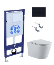 SET AQUATEK ВЕГА-1905-017 (рама AQUATEK Standard INS-0000012 с клавишей KDI-0000017 и крепежом KKI-0000002+унитаз ВЕГА AQ1905-00)