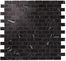 Мозаика Атлас Конкорд Италия Марвел Стоун/ Marvel Stone Nero Marquina Mosaico Lappato Burattato 29.8x29.8 AS35