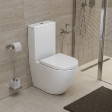 Унитаз-компакт безободковый BelBagno Sfera-R BB2141CP-TOR со смывом Tornado, бачок BB2141T
