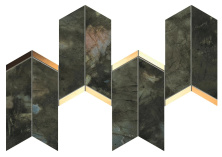 Декор Атлас Конкорд Италия Марвел Дрим/ Marvel Dream Brazil Green Chevron 17x41.4 9MCO
