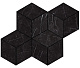 Мозаика Атлас Конкорд Италия Марвел Стоун/ Marvel Stone Nero Marquina Mosaico Esagono Lappato 30x35 AS2K