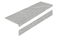 Ступень Старо Dakota Gris с подступенником 32x120 серый