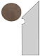 Ступень правая Атлас Конкорд Италия Двелл/ Dwell Brown Leather Battiscopa Sag. Dx A1LO 7.2x30