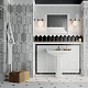 Вставка Kerama Marazzi Келуш 3 грань черно-белый 9.8x9.8 TOC006