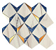 Мозаика Атлас Конкорд Италия Марвел Дрим/ Marvel Dream Bianco-Ultramarine Diamonds 35.8x32.9 9MDN