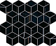 Декор Kerama Marazzi T017\14026 Греппи черный мозаичный 37,5x45