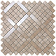 Мозаика Атлас Конкорд Италия Марвел Про/ Marvel Pro Travertino Silver Diagonal Mosaic 30.5x30.5 9MVB