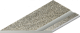 Бортик с выемкой закругленный левый Нордика Х2/ Nordica X2 Silver 30x60