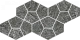 Мозаика Италон Магма/ Magma Графит Призм 620110000248 серый 20.5x41.3