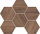 Мозаика Estima SI02 Ametis Selection Hexagon Eucalyptus 25x28.5 коричневый